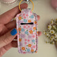 Pastel Florals + Stripes Chapstick Holder Keychains (Pack of 5)