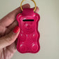 Rainbow Gummy Bear Chapstick Holder Keychains (Pack of 5)
