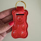 Rainbow Gummy Bear Chapstick Holder Keychains (Pack of 5)