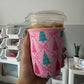 Pink Christmas Trellis SMALL Coffee Coozies (Pack of 5)