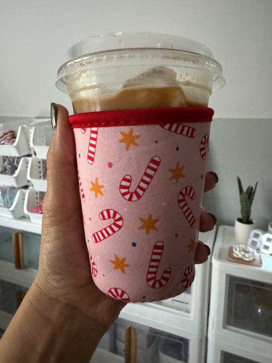 Candy Canes SMALL Coffee Coozies (Pack of 5)
