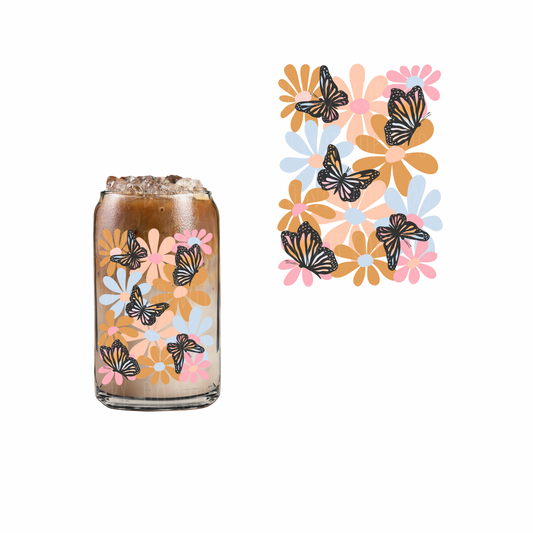 Butterflies + Florals (DOUBLE SIDED) UVDTF decal