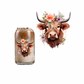 Floral Highland Cow (DOUBLE SIDED) UVDTF decal
