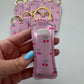 Mini Cherry Stripes Chapstick Holder Keychains (Pack of 5)