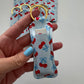 Cherries Blue Chapstick Holder Keychains (Pack of 5)
