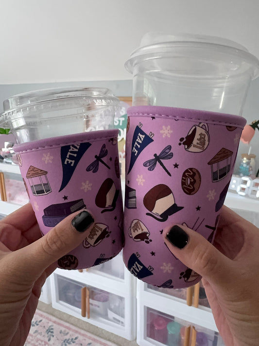 Purple GG inspired Coffee Coozies