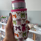 Orange + Pink Bows Tall Can Coozies