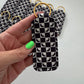 Checkered Bats Chapstick Holder Keychains (Pack of 5)