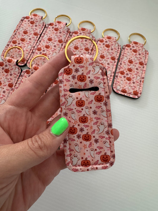 Ghosts + Pumpkins Chapstick Holder Keychains (Pack of 5)