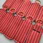 Orange Stripes Chapstick Holder Keychains (Pack of 5)