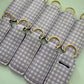 Purple + White Plaid Chapstick Holder Keychains (Pack of 5)