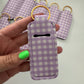 Purple + White Plaid Chapstick Holder Keychains (Pack of 5)