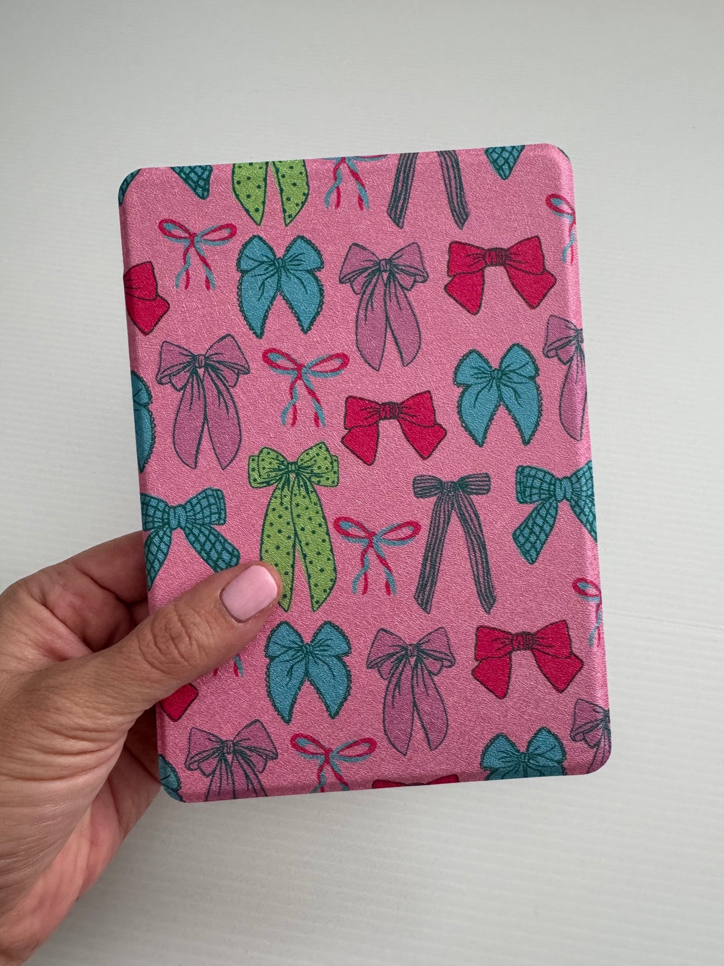 Pretty Pink Bows/ Wholesale Clear Back  Kindle Cases- PACK of 3