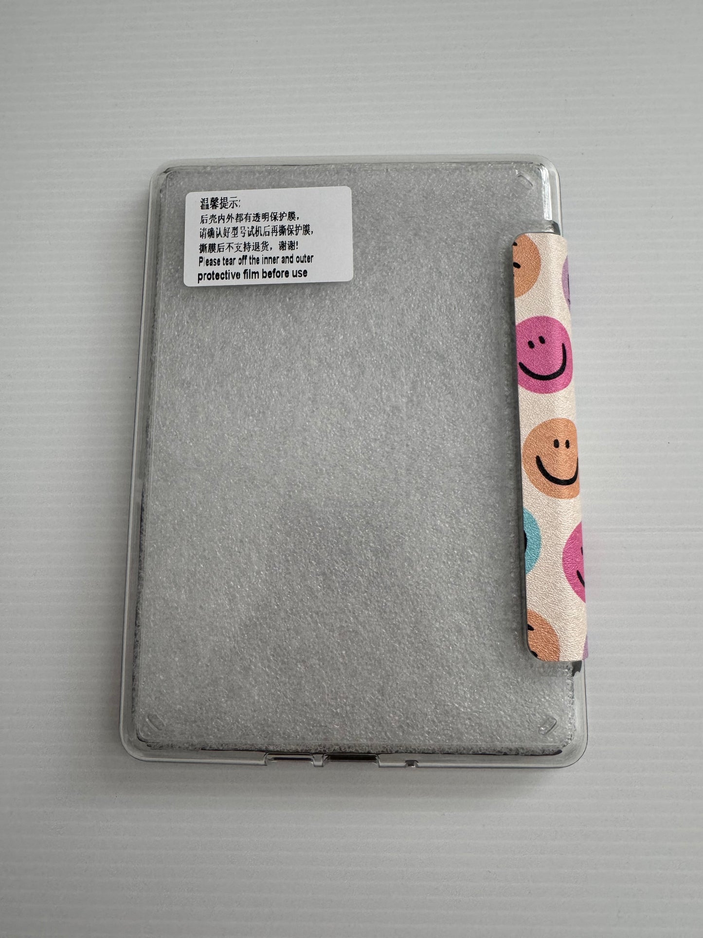 Happy Faces/ Wholesale Clear Back  Kindle Cases- PACK of 3
