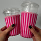 Pink Stripes Coffee Sleeves (Pack of 5)
