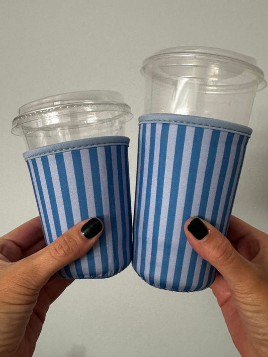 Blue Stripes Coffee Sleeves (Pack of 5)