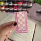Pink + White Checkered Magnetic Bookmarks (Pack of 5)