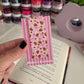 Strawberries + Bows Bookmarks (Pack of 5)