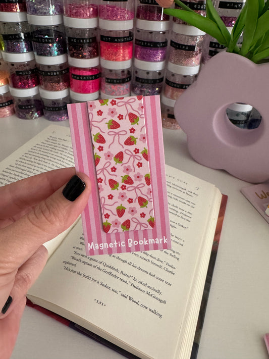 Strawberries + Bows Bookmarks (Pack of 5)