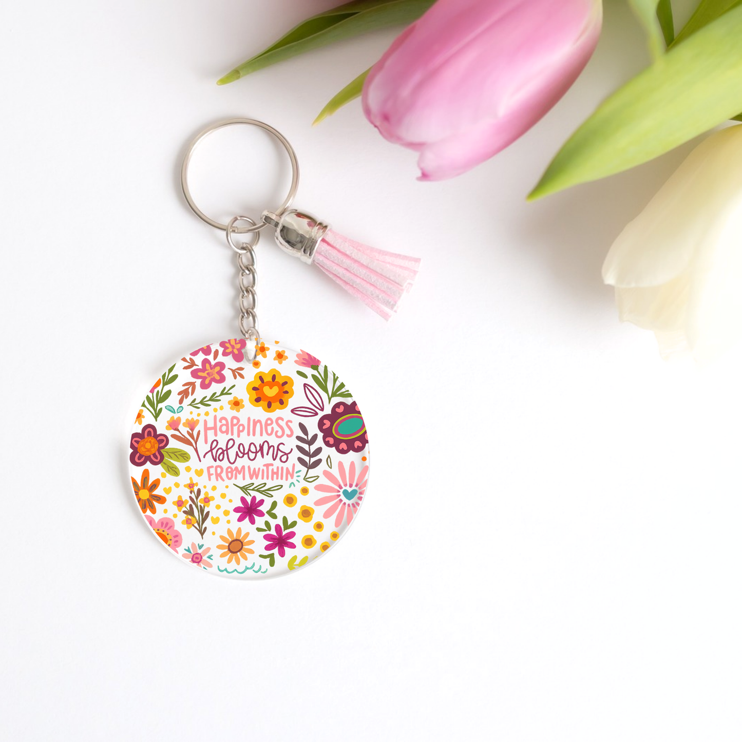 Happiness Blooms From Within Keychain Decals (PACK OF 5)