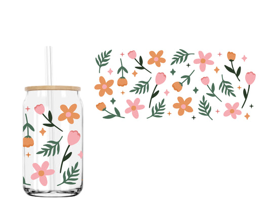Orange Blossom (DOUBLE SIDED) UVDTF cup wrap