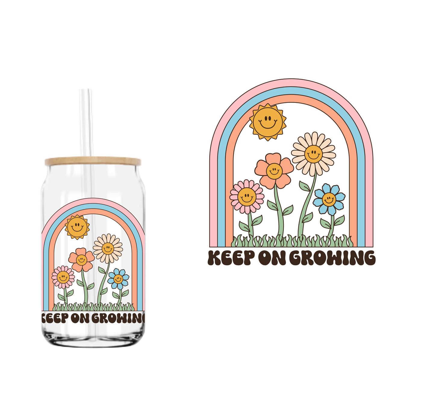Keep Growing UVDTF decal