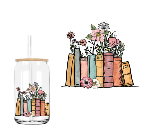 Floral Book Spines (DOUBLE SIDED) UVDTF decals