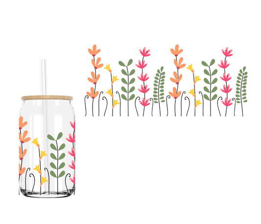 Wildflowers (DOUBLE SIDED) UVDTF cup wrap