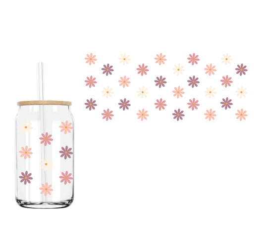 Boho Mini Daisies (DOUBLE SIDED) UVDTF cup wrap