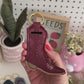 Maroon Boot Chapstick Holder Keychains (Pack of 5)